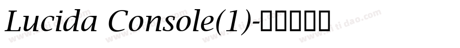 Lucida Console(1)字体转换